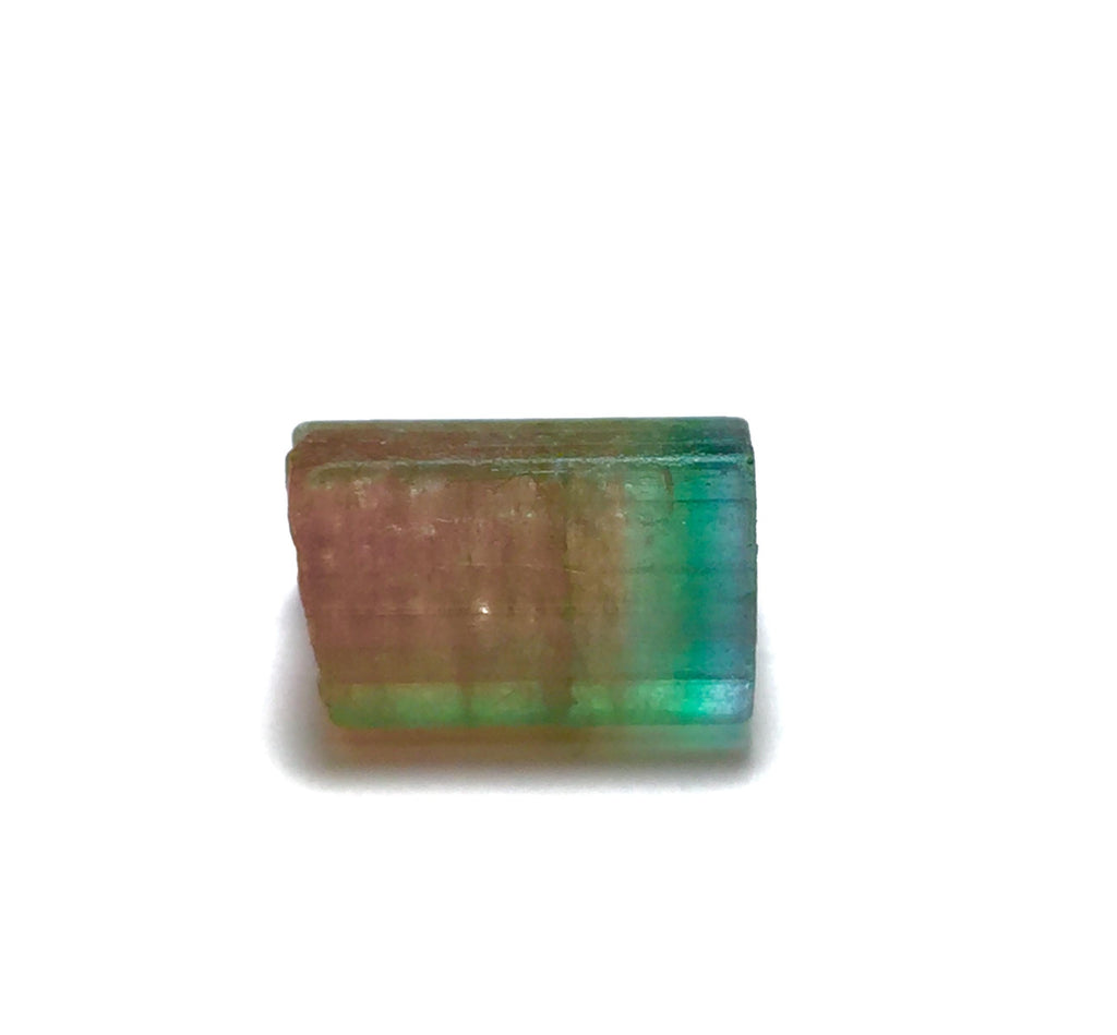 16.6 Carat Watermelon Tourmaline Crystal – Bi-Color Raw Specimen from Pech Mine, Afghanistan