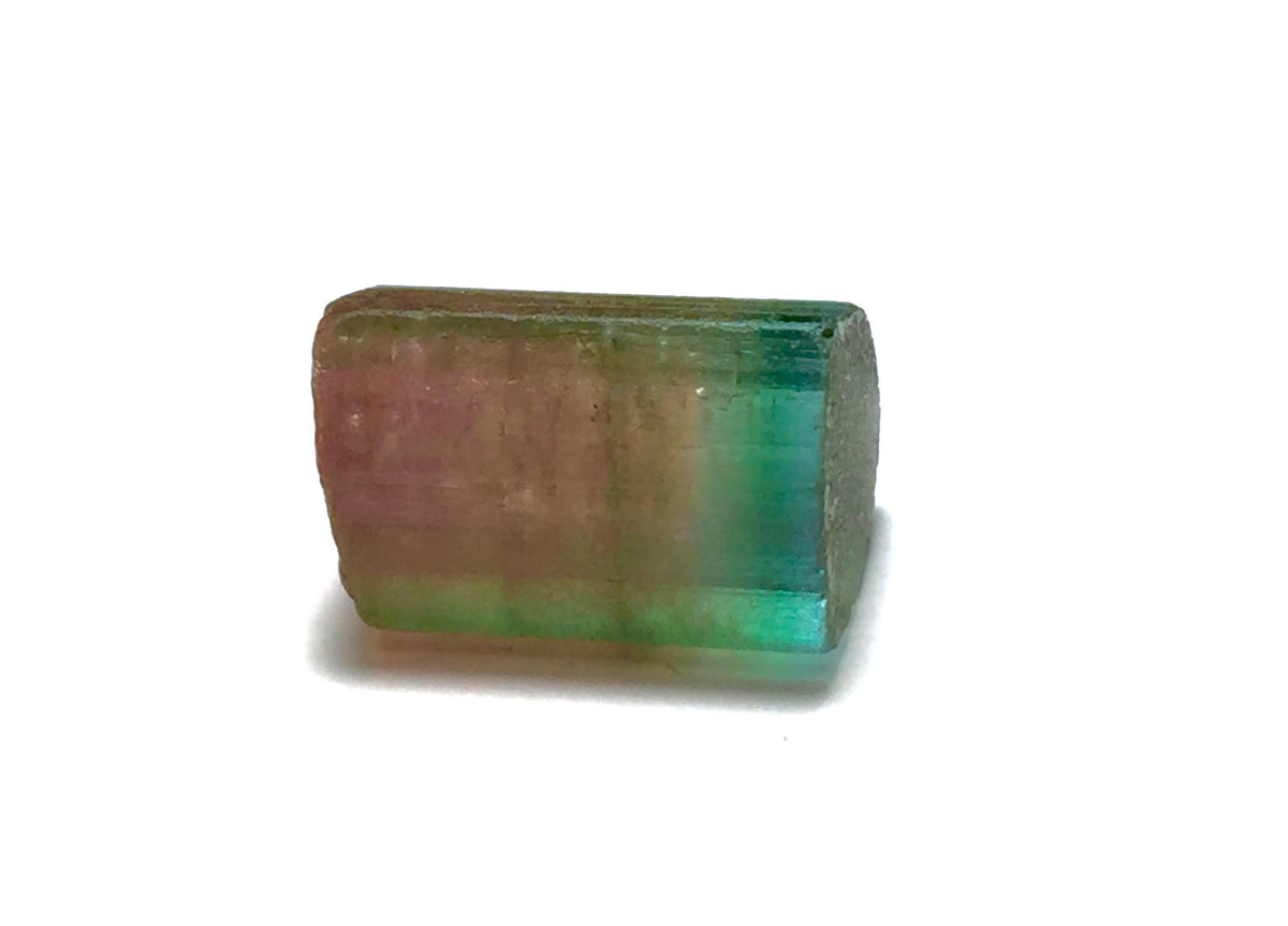 16.6 Carat Watermelon Tourmaline Crystal – Bi-Color Raw Specimen from Pech Mine, Afghanistan