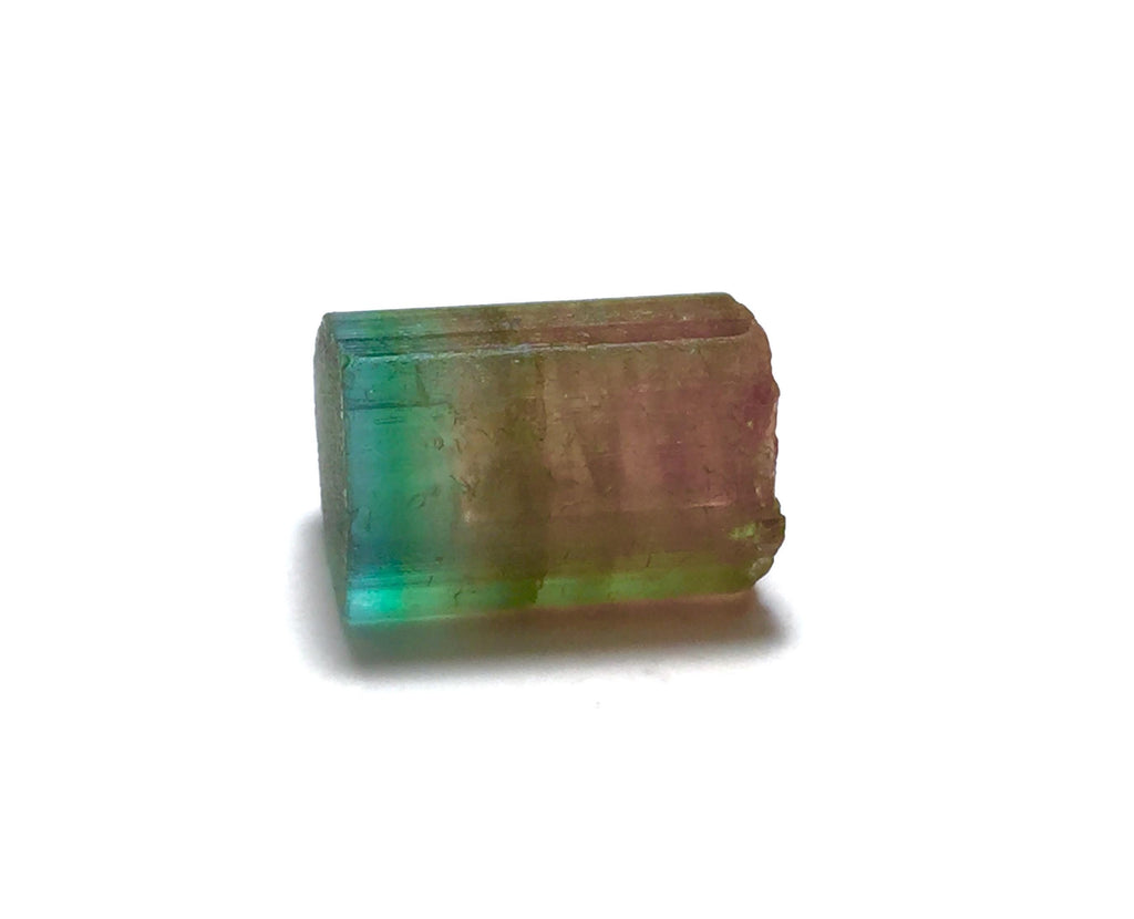 16.6 Carat Watermelon Tourmaline Crystal – Bi-Color Raw Specimen from Pech Mine, Afghanistan