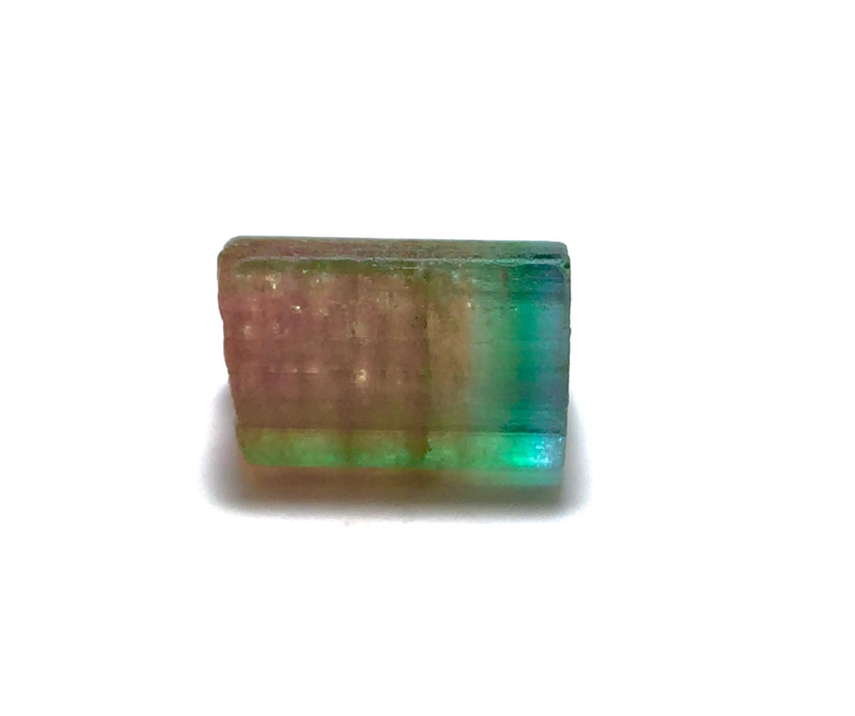 16.6 Carat Watermelon Tourmaline Crystal – Bi-Color Raw Specimen from Pech Mine, Afghanistan