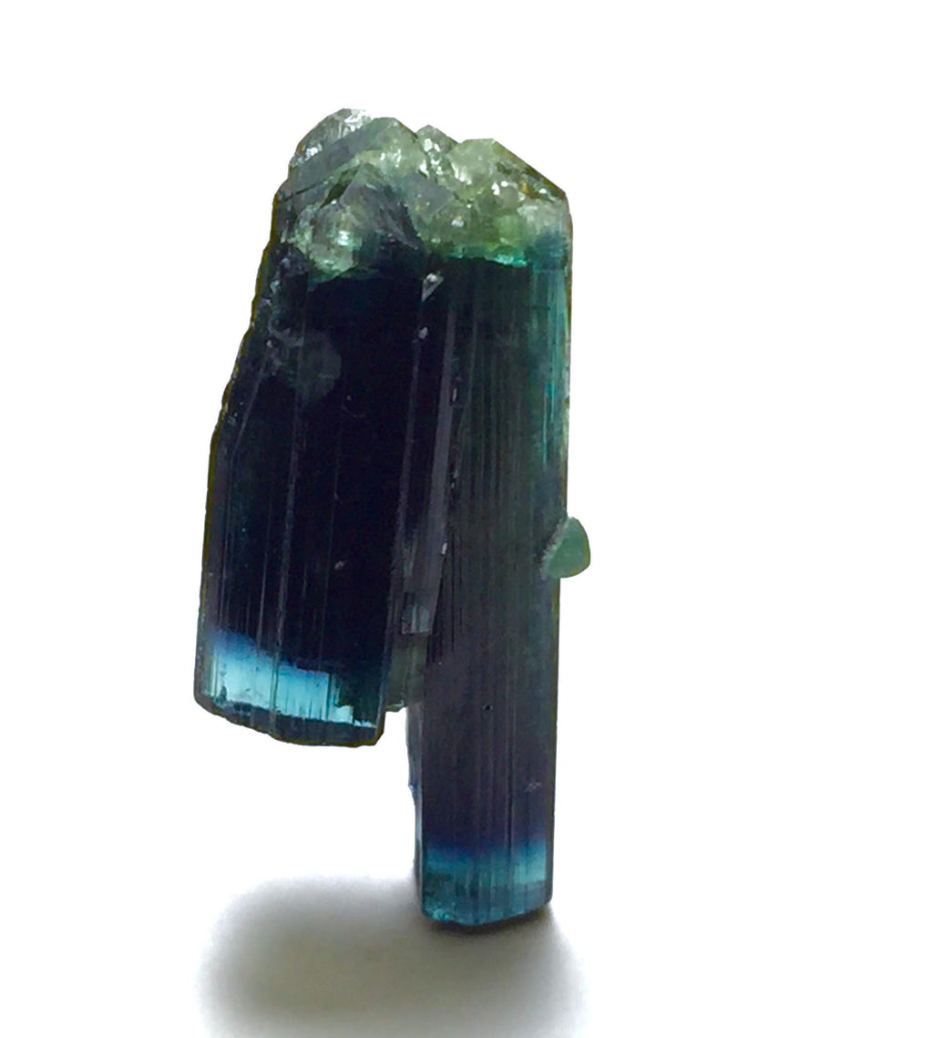 Blue Cap Tourmaline Crystal – 14.4 Carat Double Terminated Specimen, Afghanistan