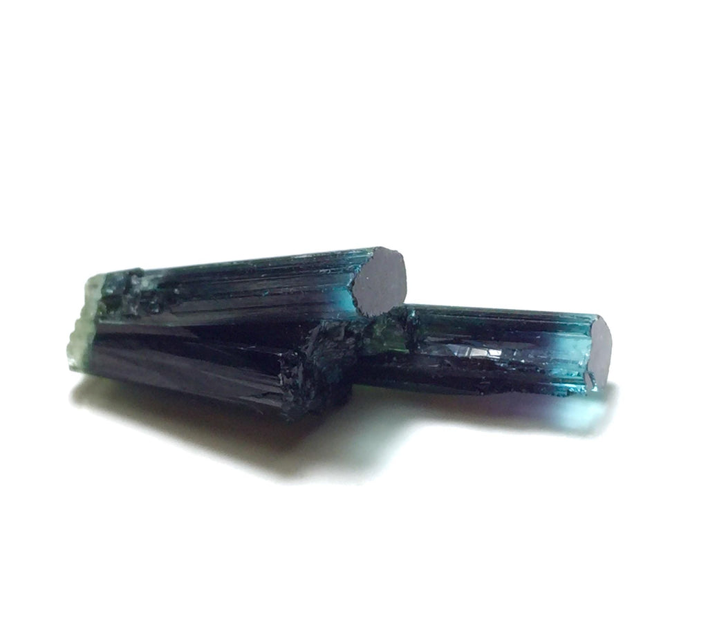 Blue Cap Tourmaline Crystal – 14.4 Carat Double Terminated Specimen, Afghanistan
