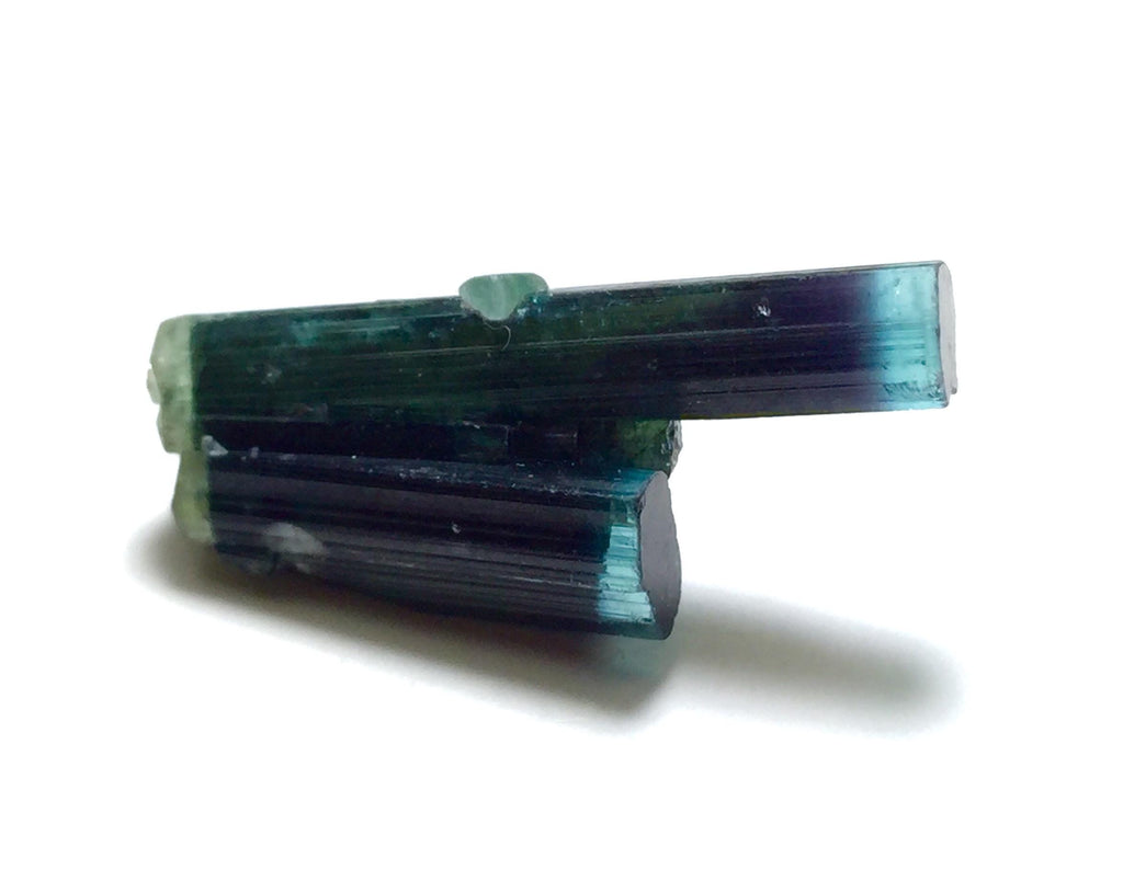 Blue Cap Tourmaline Crystal – 14.4 Carat Double Terminated Specimen, Afghanistan