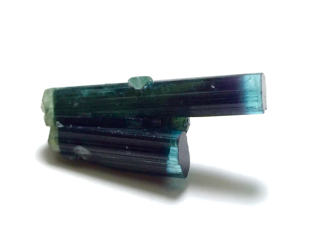 Blue Cap Tourmaline Crystal – 14.4 Carat Double Terminated Specimen, Afghanistan