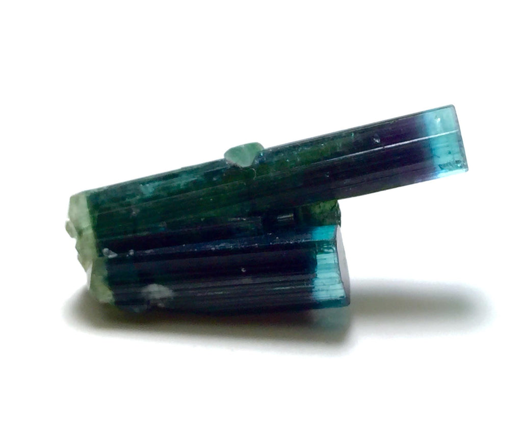 Blue Cap Tourmaline Crystal – 14.4 Carat Double Terminated Specimen, Afghanistan