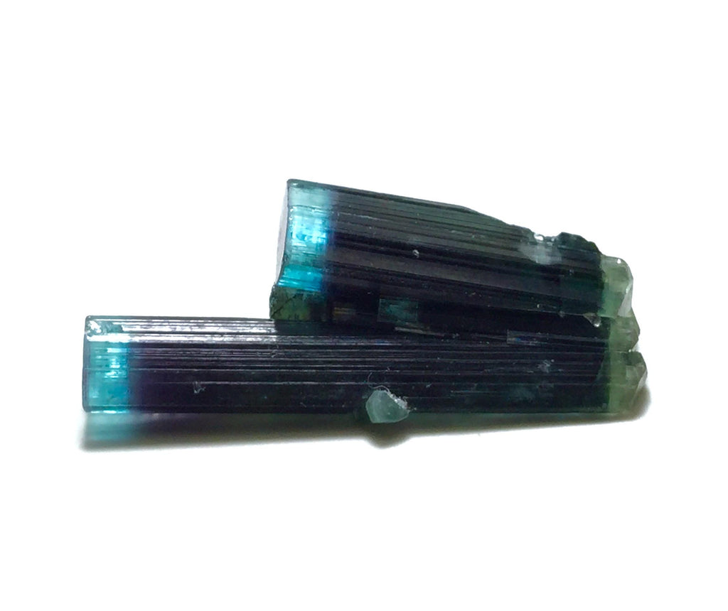 Blue Cap Tourmaline Crystal – 14.4 Carat Double Terminated Specimen, Afghanistan