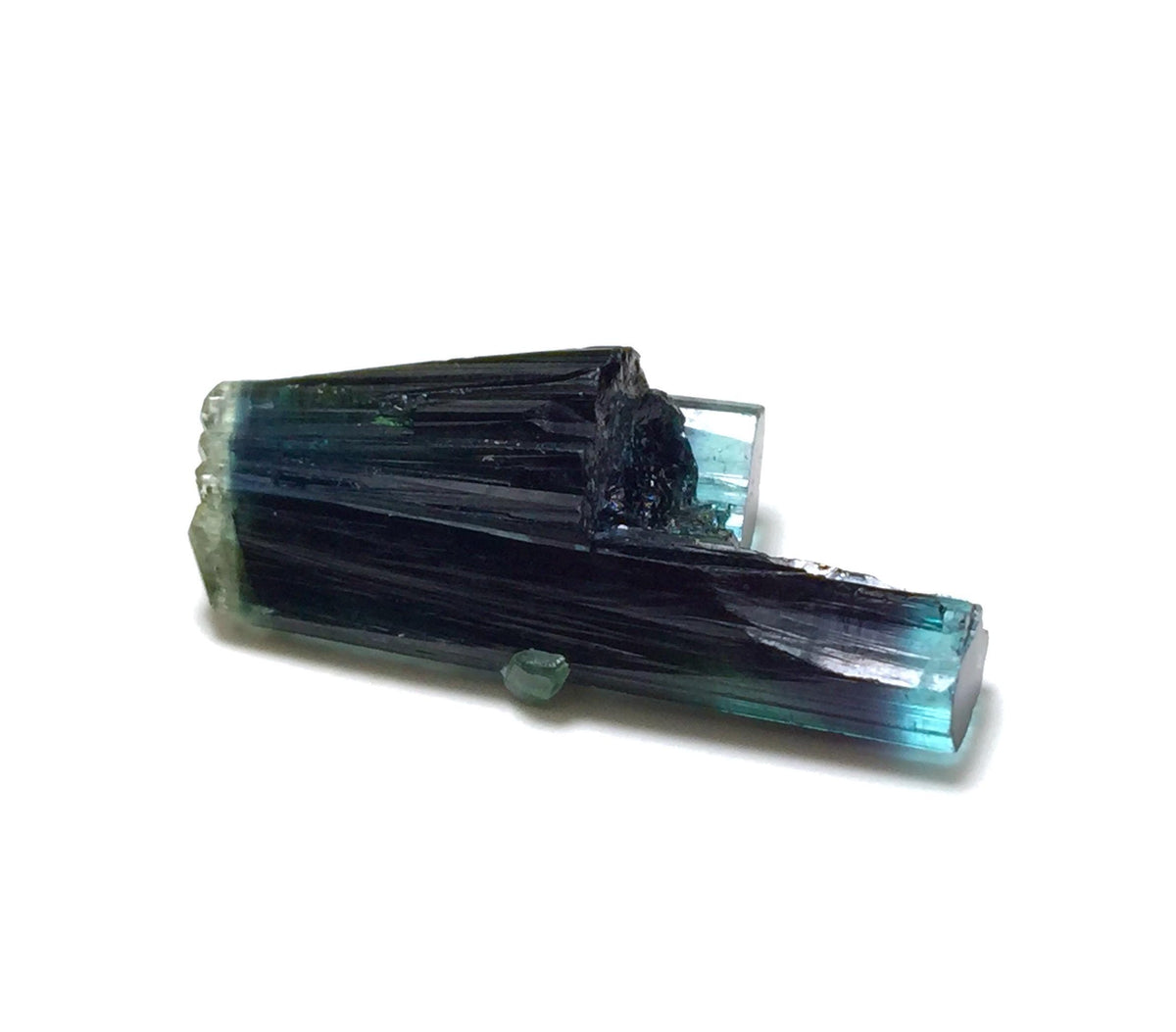 Blue Cap Tourmaline Crystal – 14.4 Carat Double Terminated Specimen, Afghanistan