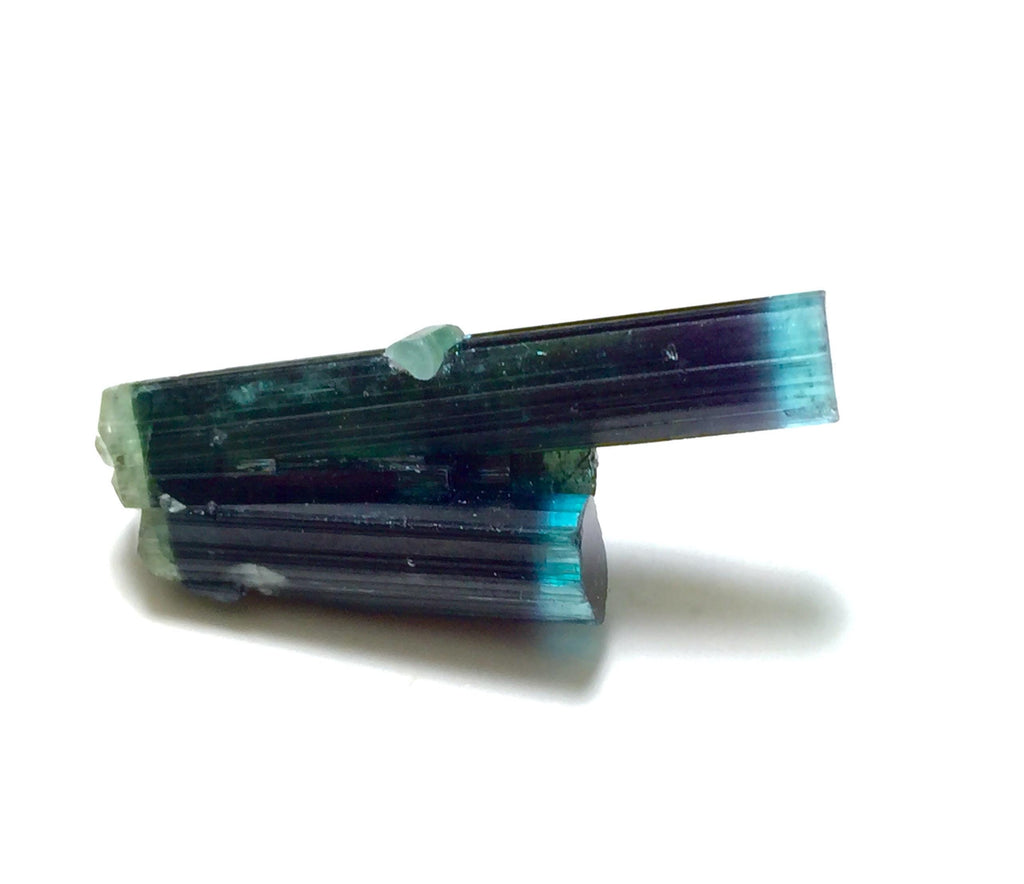 Blue Cap Tourmaline Crystal – 14.4 Carat Double Terminated Specimen, Afghanistan