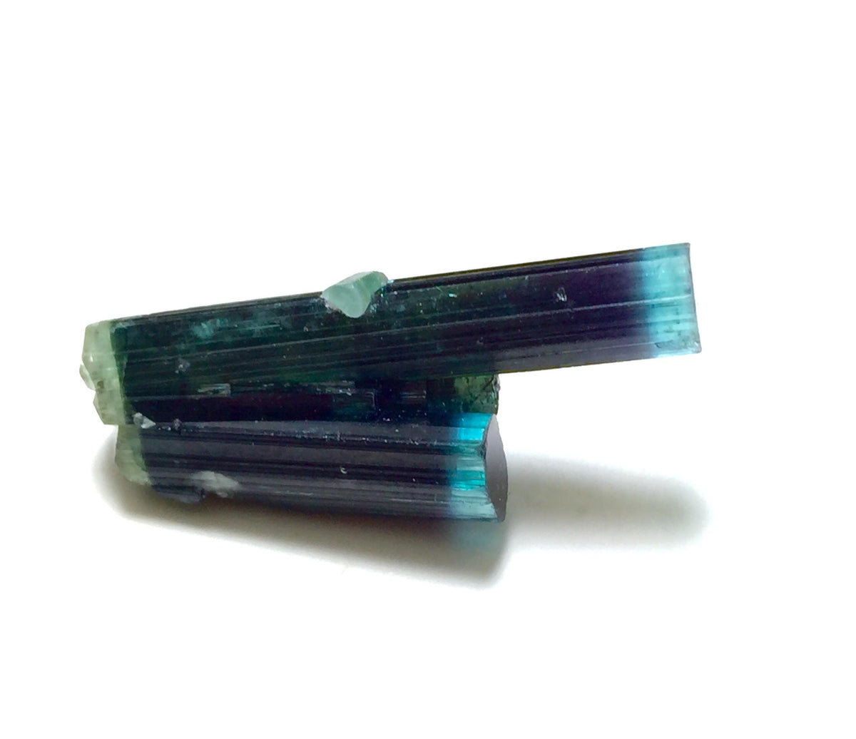 Blue Cap Tourmaline Crystal – 14.4 Carat Double Terminated Specimen, Afghanistan