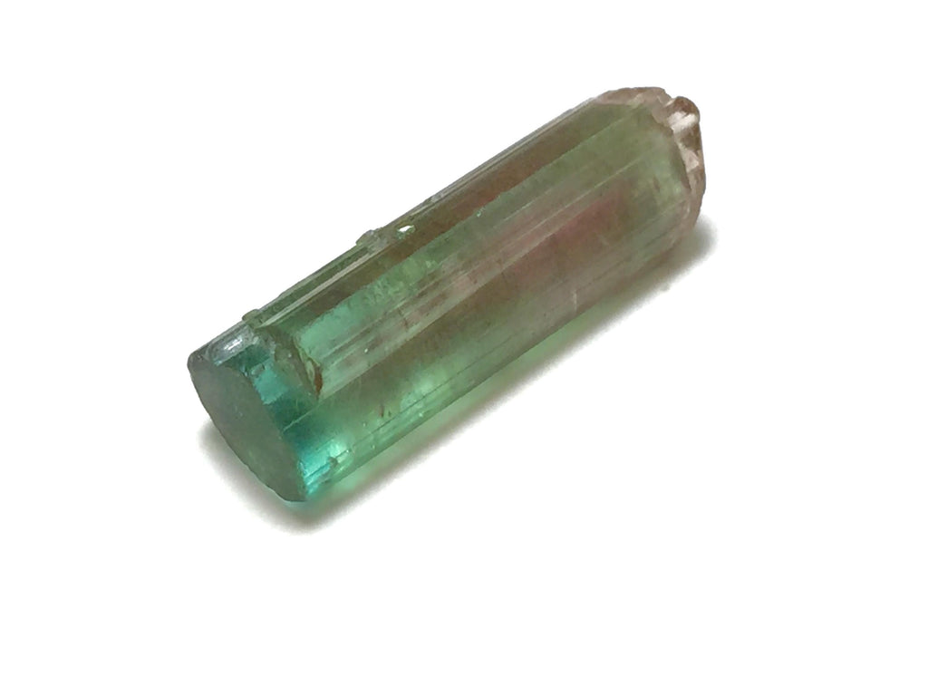 7.6ct Natural Watermelon Tourmaline Crystal – Double Terminated – Peche Mine Afghanistan – Rare Bi-Color Gemstone