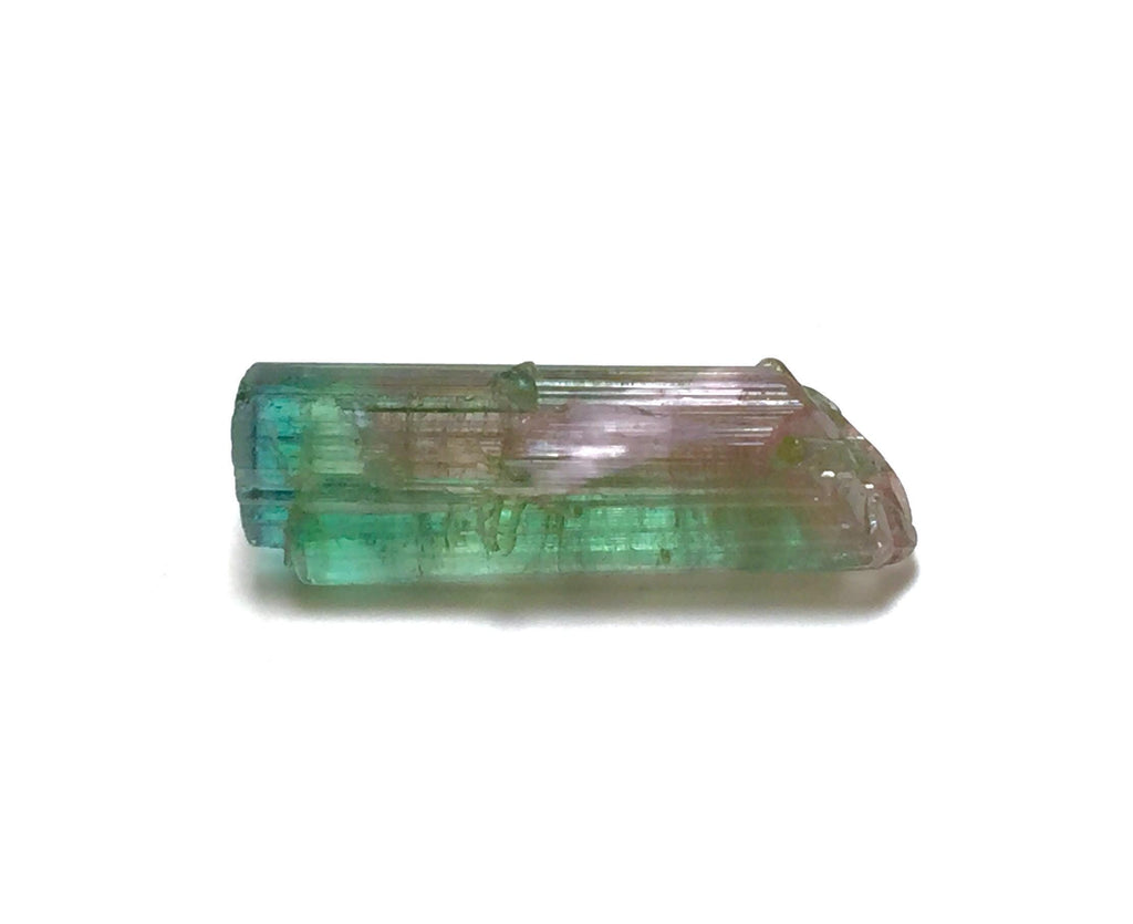 7.6ct Natural Watermelon Tourmaline Crystal – Double Terminated – Peche Mine Afghanistan – Rare Bi-Color Gemstone