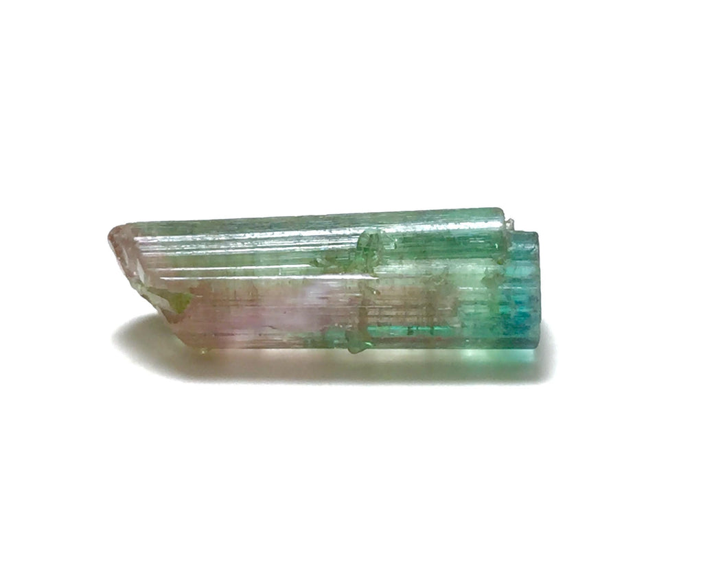 7.6ct Natural Watermelon Tourmaline Crystal – Double Terminated – Peche Mine Afghanistan – Rare Bi-Color Gemstone
