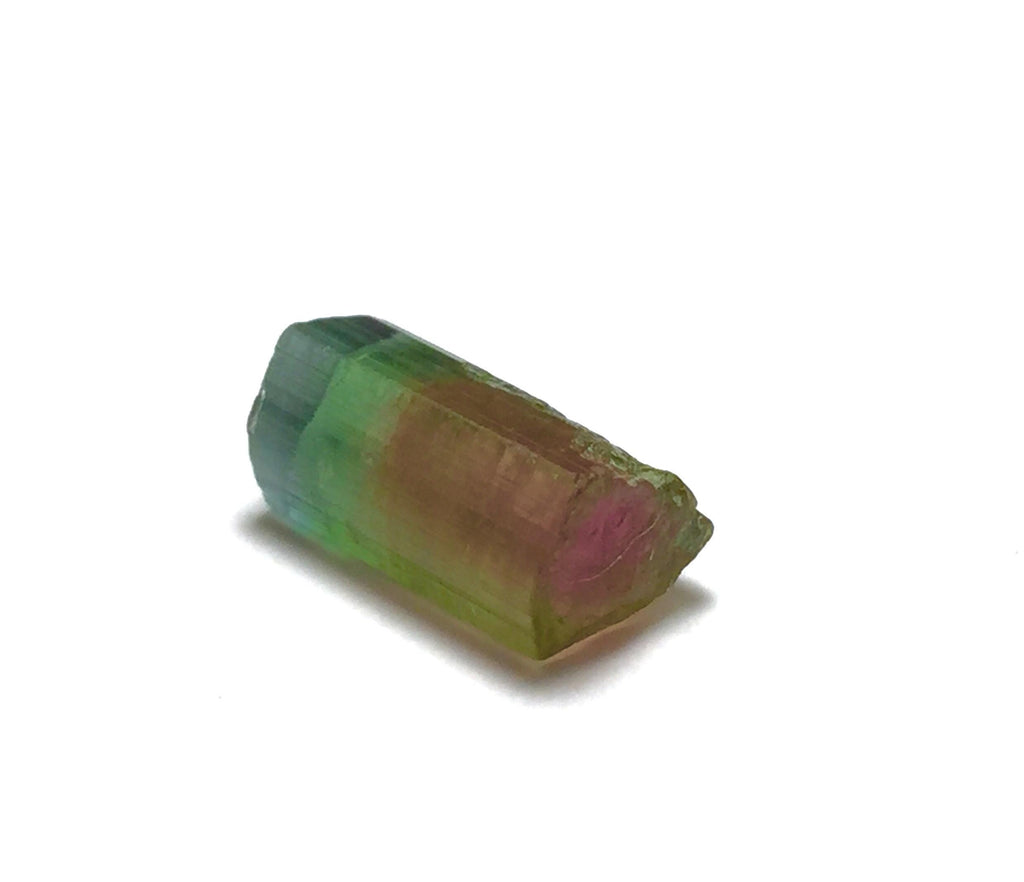 Watermelon Tourmaline Crystal – Peche Mine Afghanistan, Bicolor Pendant Size Specimen