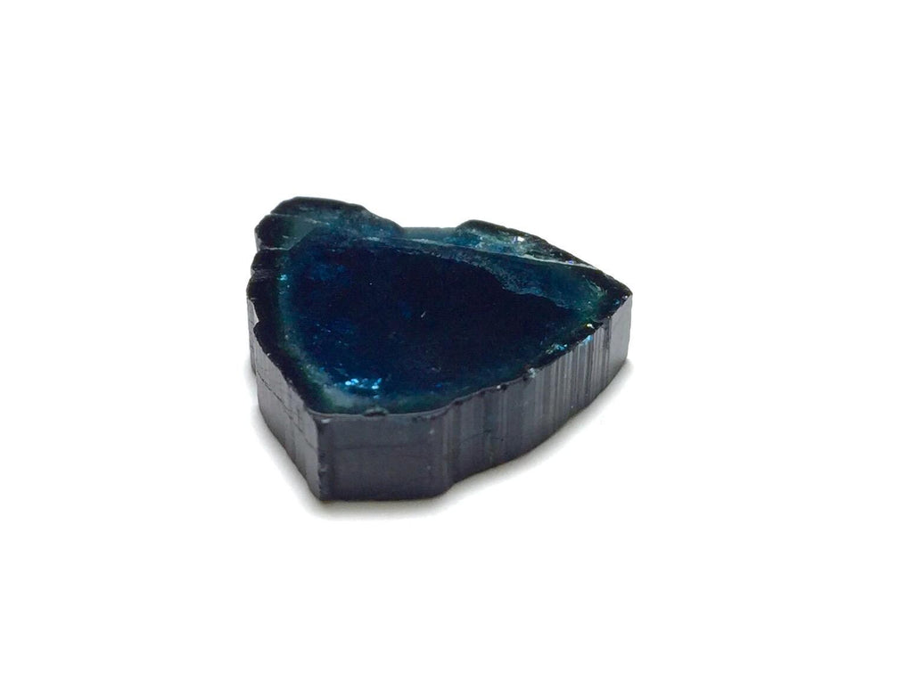 18.3 Carat Natural Blue Tourmaline Slice – Polished Peche Mine Afghanistan Pendant Stone