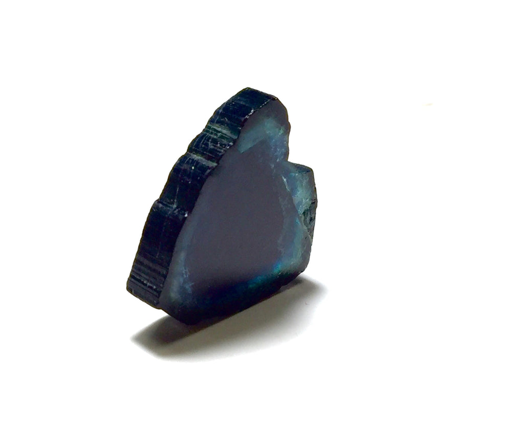 18.3 Carat Natural Blue Tourmaline Slice – Polished Peche Mine Afghanistan Pendant Stone