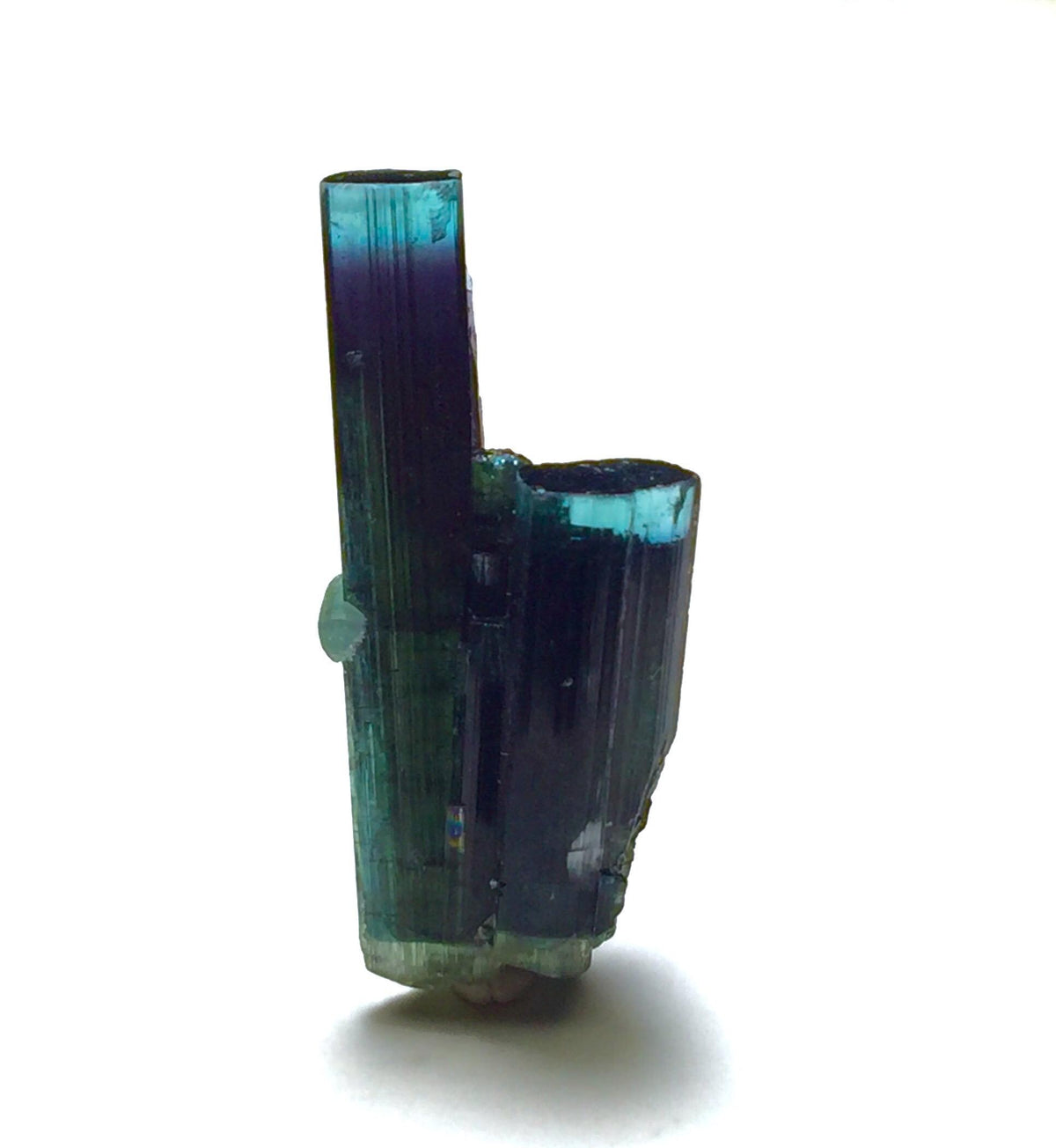 Blue Cap Tourmaline Crystal – 14.4 Carat Double Terminated Specimen, Afghanistan