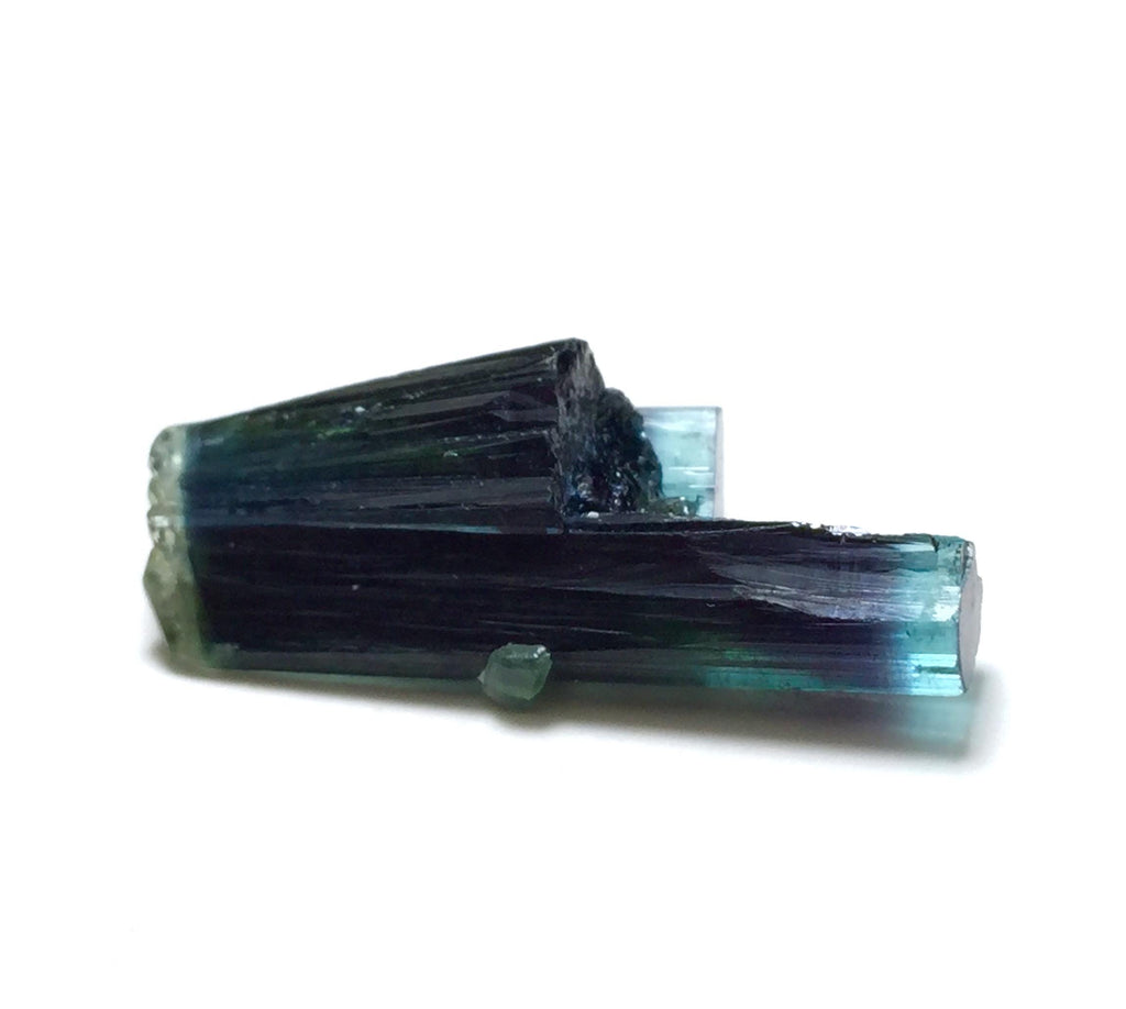 Blue Cap Tourmaline Crystal – 14.4 Carat Double Terminated Specimen, Afghanistan