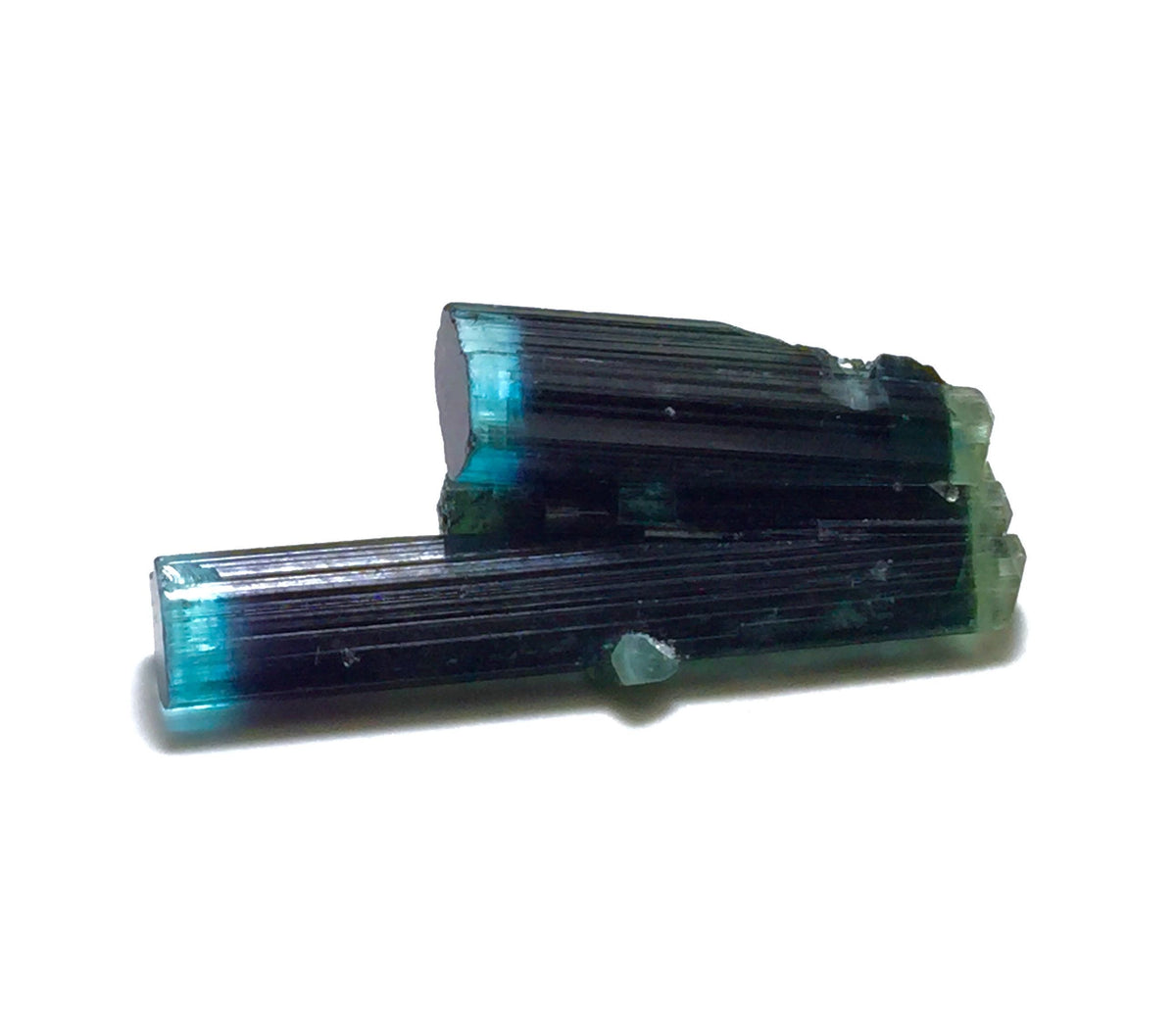 Blue Cap Tourmaline Crystal – 14.4 Carat Double Terminated Specimen, Afghanistan