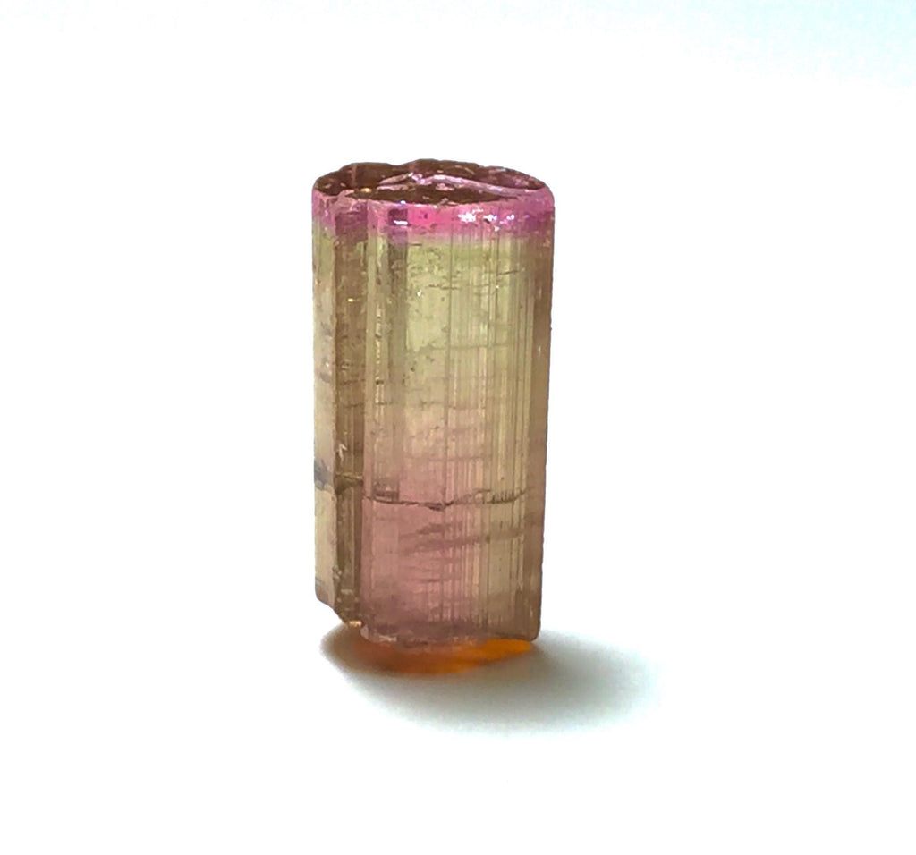 11.3 Carat Bi-Color Pink and Yellow Tourmaline Crystal - Rare Paprok Mine, Afghanistan Mineral Specimen