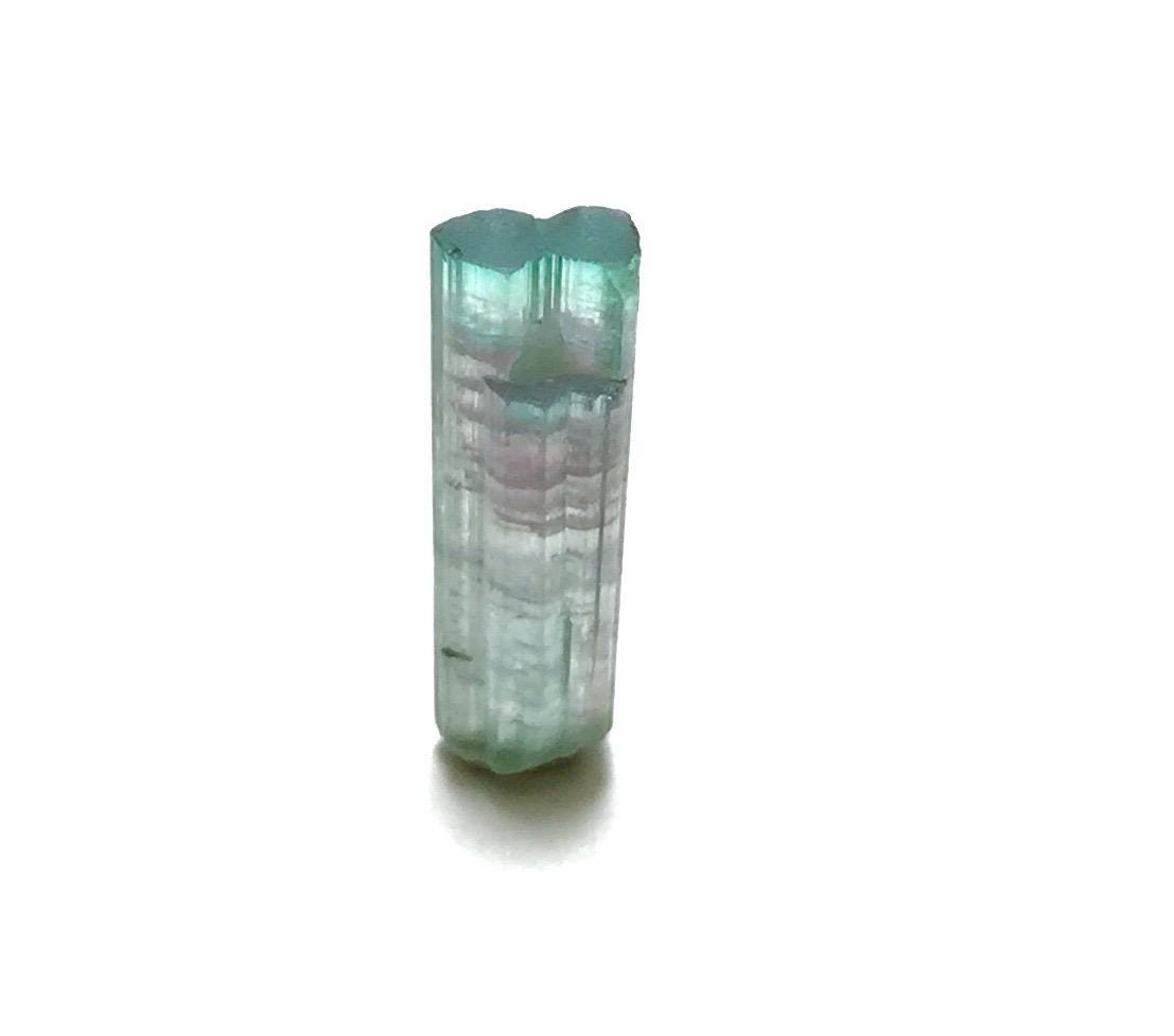3.9 Carat Natural Bi-Color Tourmaline Crystal - Peche Mine, Afghanistan - Small Pocket Specimen
