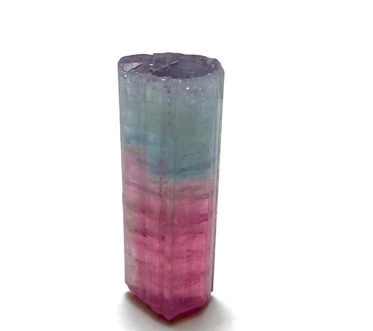 9.9ct Tri-Color Tourmaline Crystal - Natural Paprok Mine Afghanistan Pendant Size Specimen