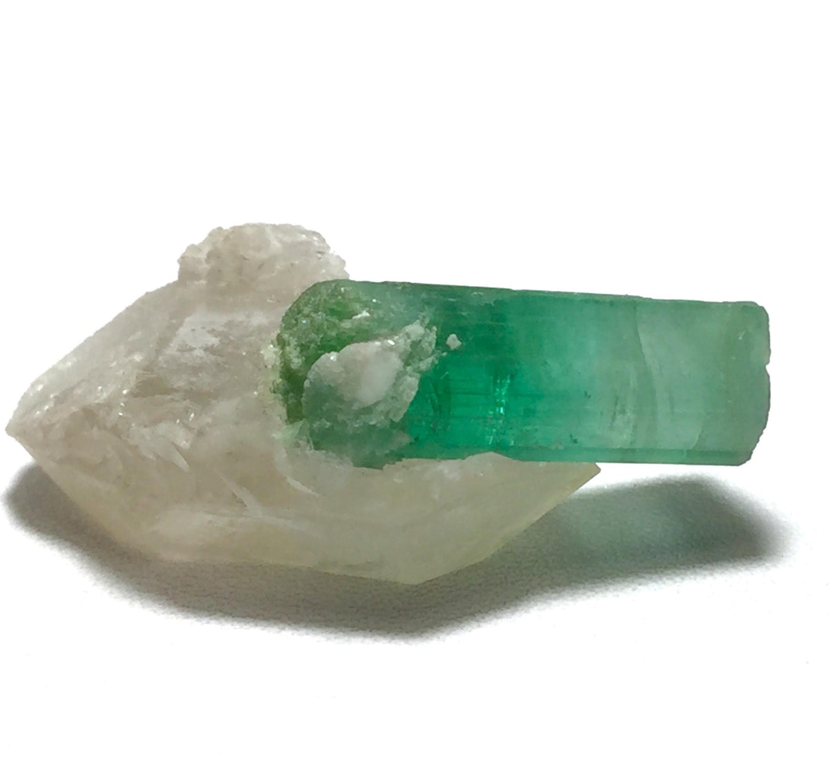 Rare Paraiba-Color Tourmaline on Quartz (25 Carat) – Peche Mine, Afghanistan