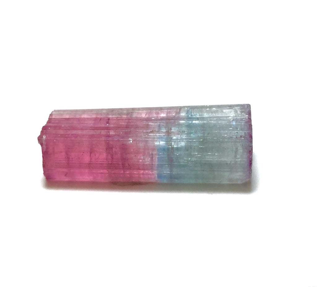 9.9ct Tri-Color Tourmaline Crystal - Natural Paprok Mine Afghanistan Pendant Size Specimen