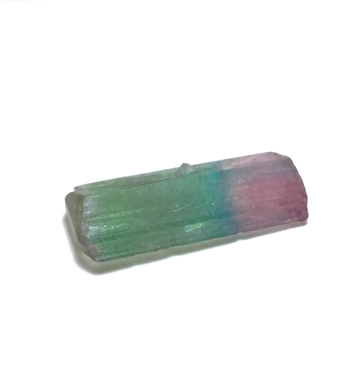 8.1 Carat Natural Rainbow Tourmaline Crystal - Peche Mine, Afghanistan - Jewelry Grade Pendant Size