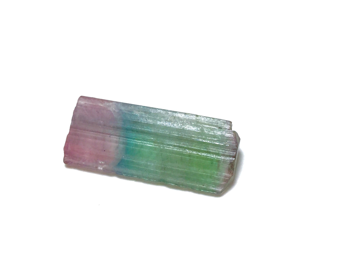 8.1 Carat Natural Rainbow Tourmaline Crystal - Peche Mine, Afghanistan - Jewelry Grade Pendant Size