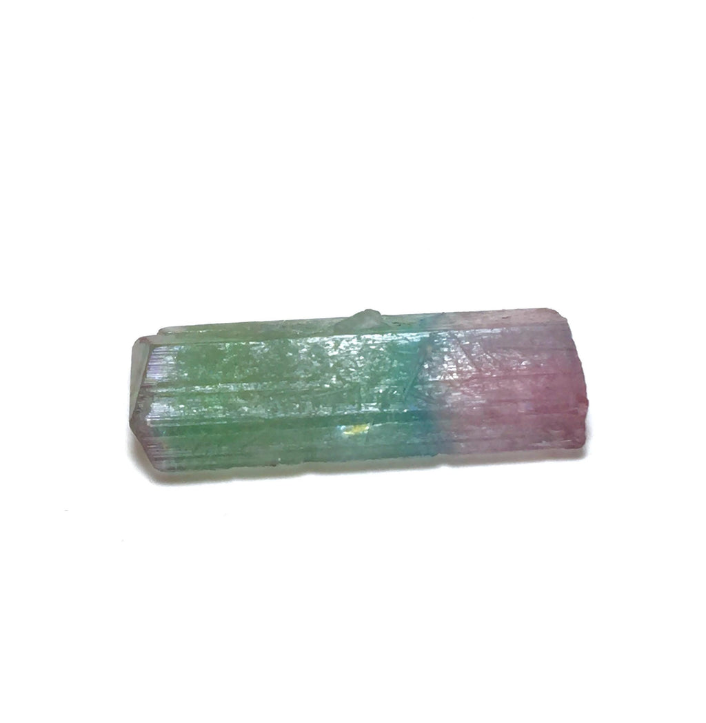 8.1 Carat Natural Rainbow Tourmaline Crystal - Peche Mine, Afghanistan - Jewelry Grade Pendant Size
