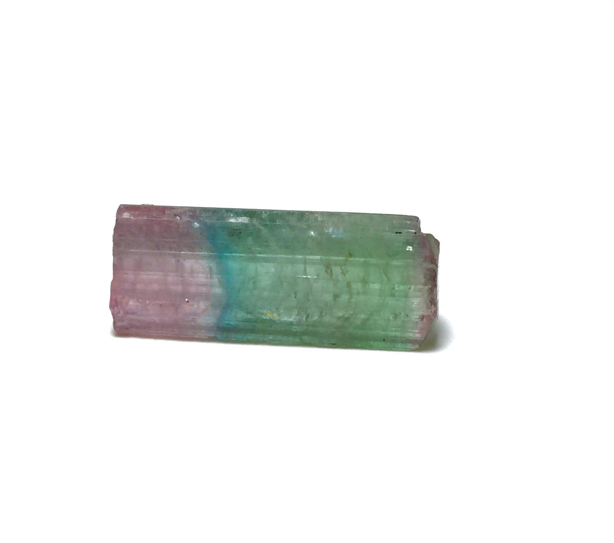8.1 Carat Natural Rainbow Tourmaline Crystal - Peche Mine, Afghanistan - Jewelry Grade Pendant Size