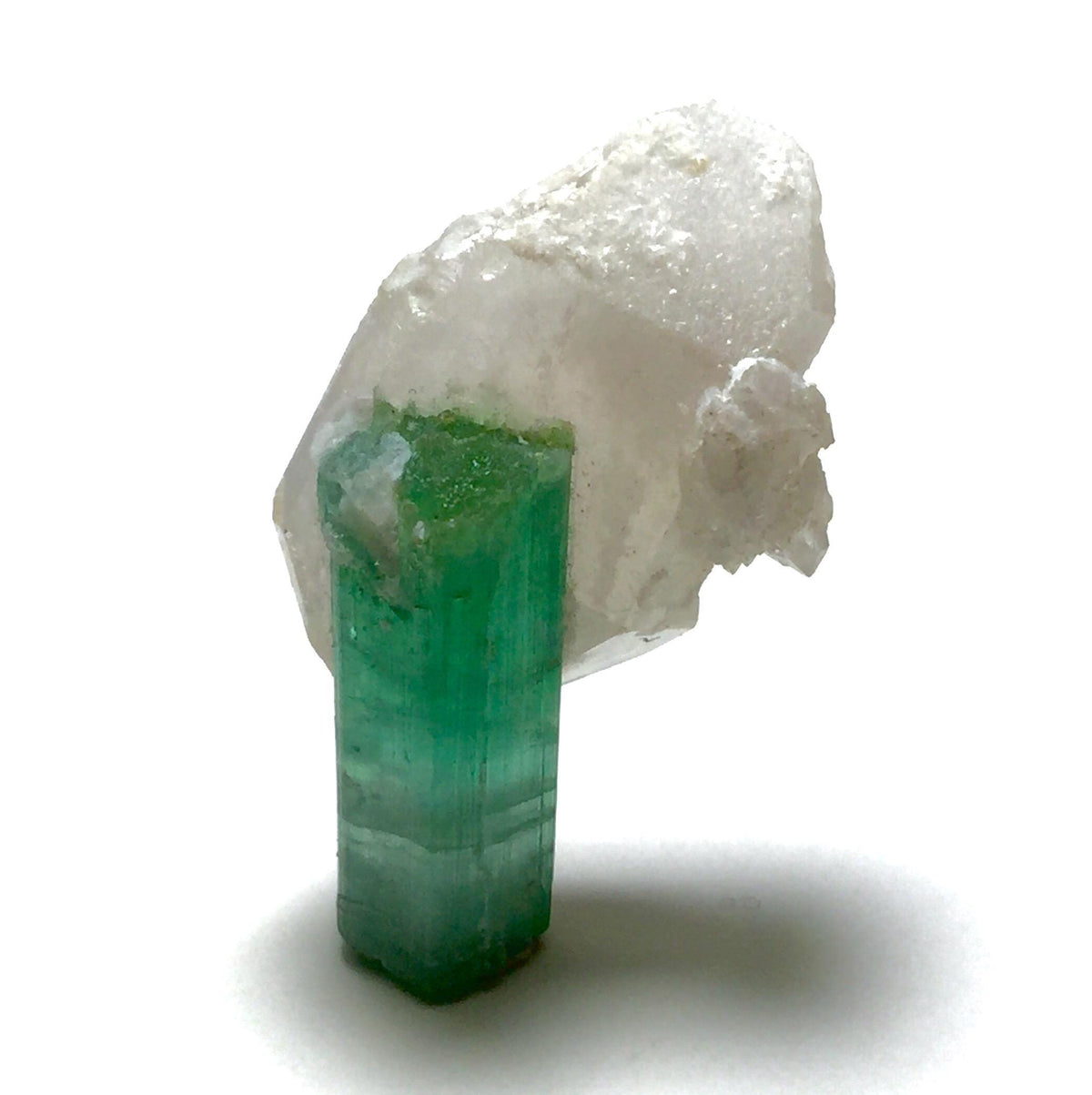 Rare Paraiba-Color Tourmaline on Quartz (25 Carat) – Peche Mine, Afghanistan