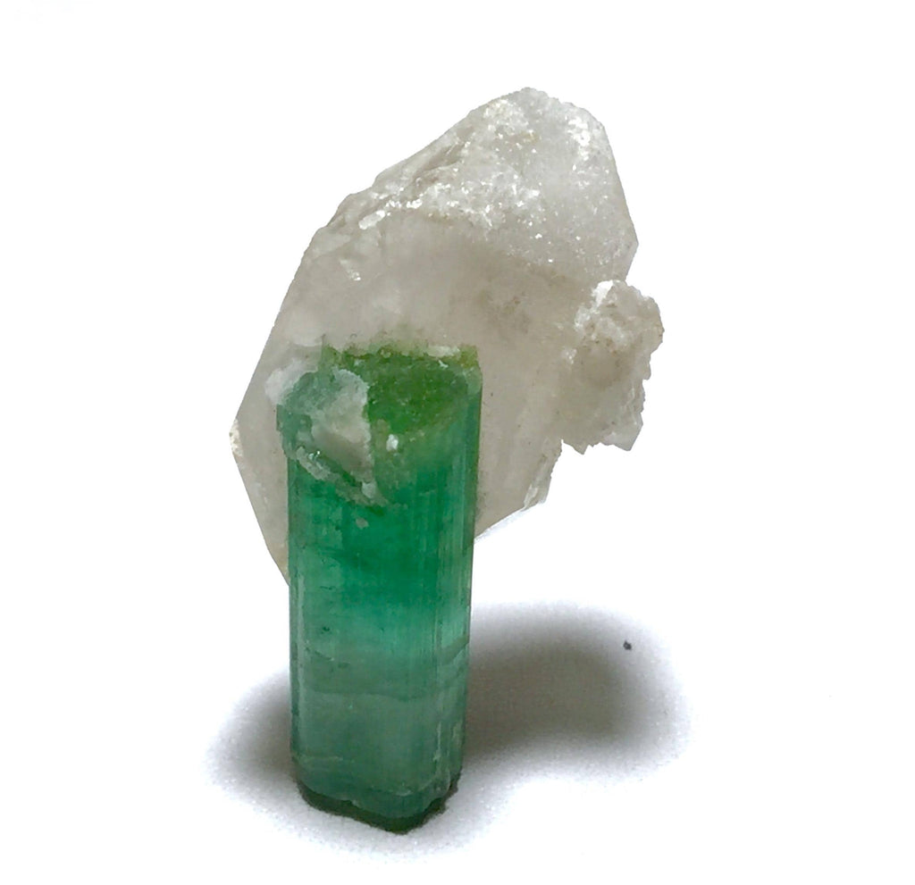 Rare Paraiba-Color Tourmaline on Quartz (25 Carat) – Peche Mine, Afghanistan