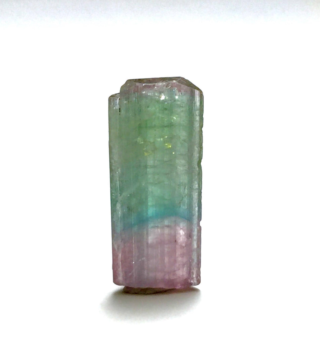 8.1 Carat Natural Rainbow Tourmaline Crystal - Peche Mine, Afghanistan - Jewelry Grade Pendant Size