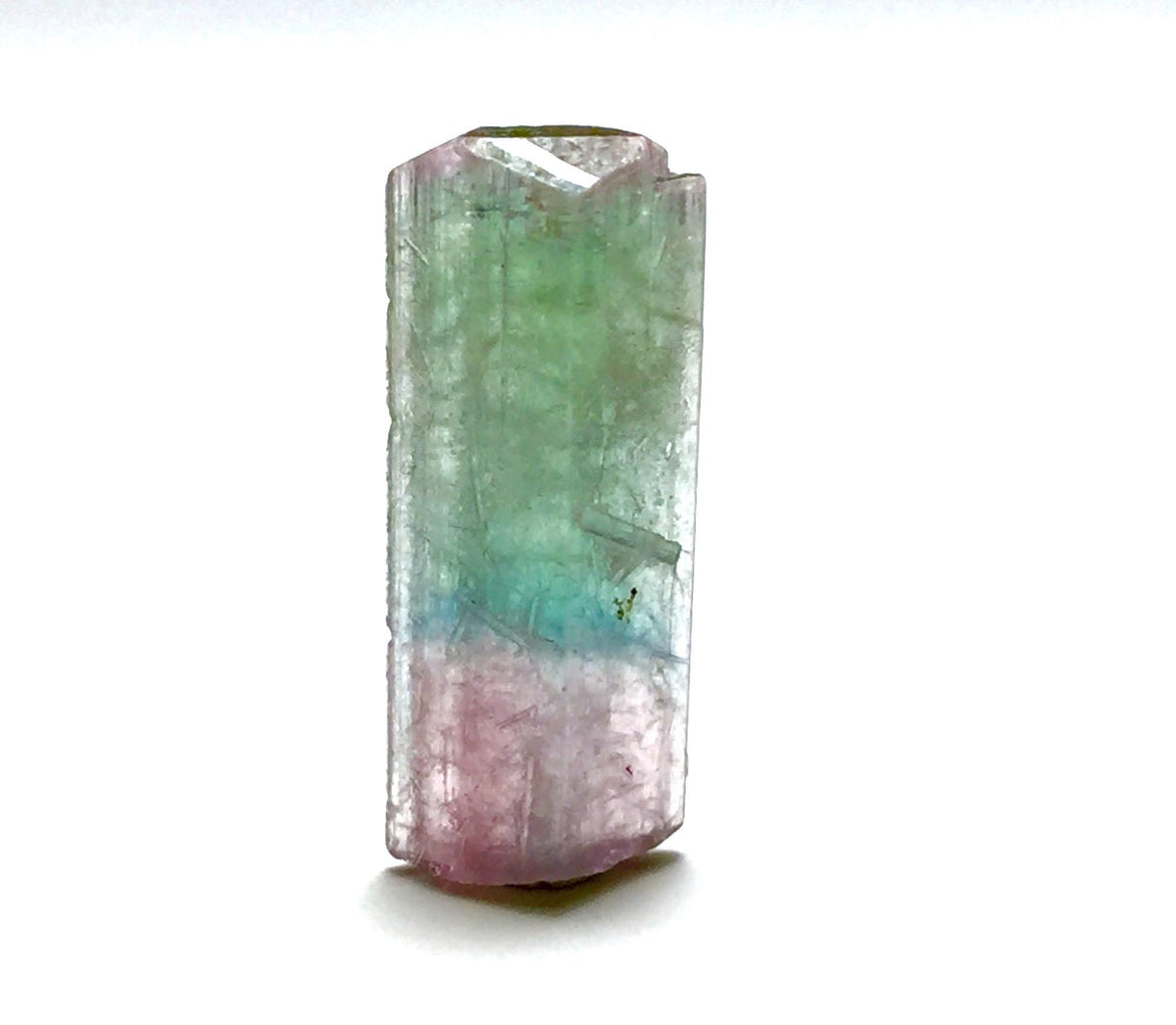 8.1 Carat Natural Rainbow Tourmaline Crystal - Peche Mine, Afghanistan - Jewelry Grade Pendant Size