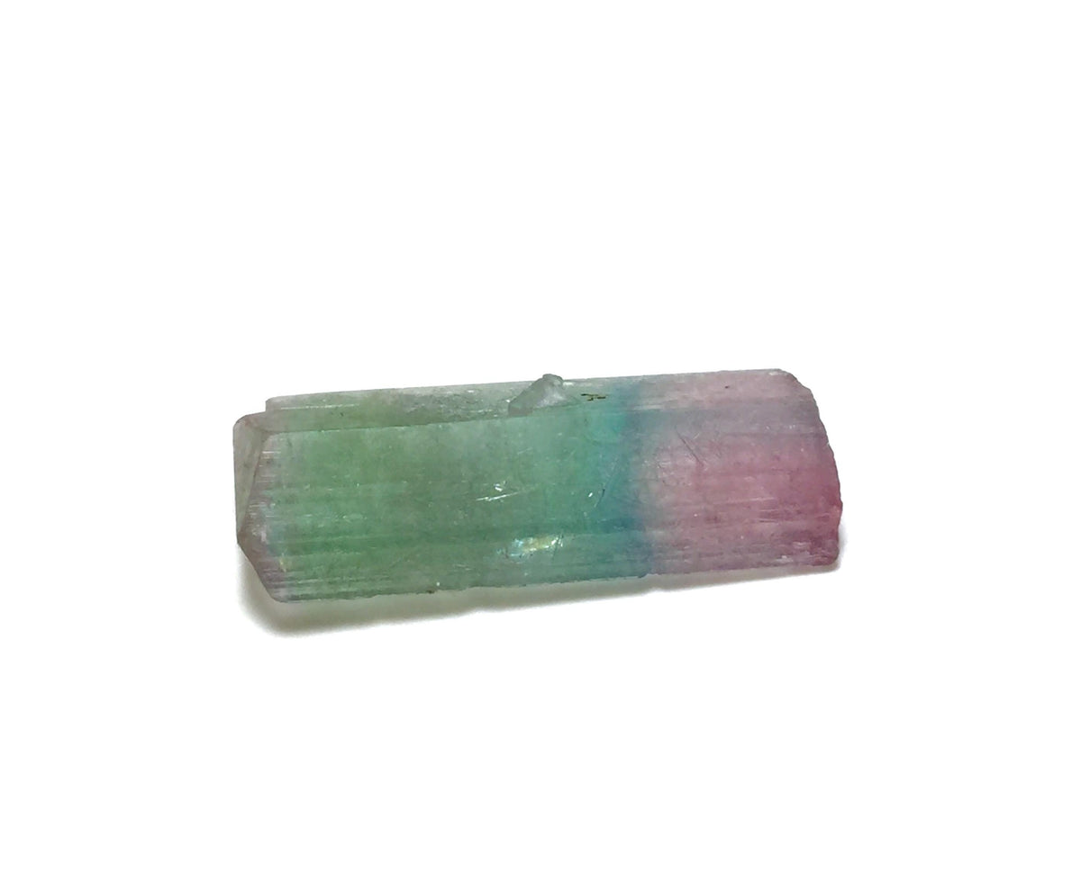 8.1 Carat Natural Rainbow Tourmaline Crystal - Peche Mine, Afghanistan - Jewelry Grade Pendant Size