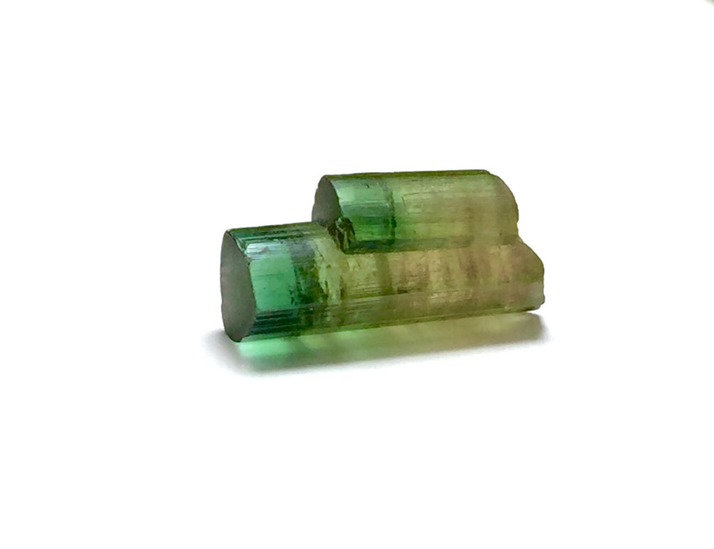 5.6 Carat Natural Twin Tourmaline Crystal Cluster - Bi-Color Terminated Specimen from Peche Mine, Afghanistan
