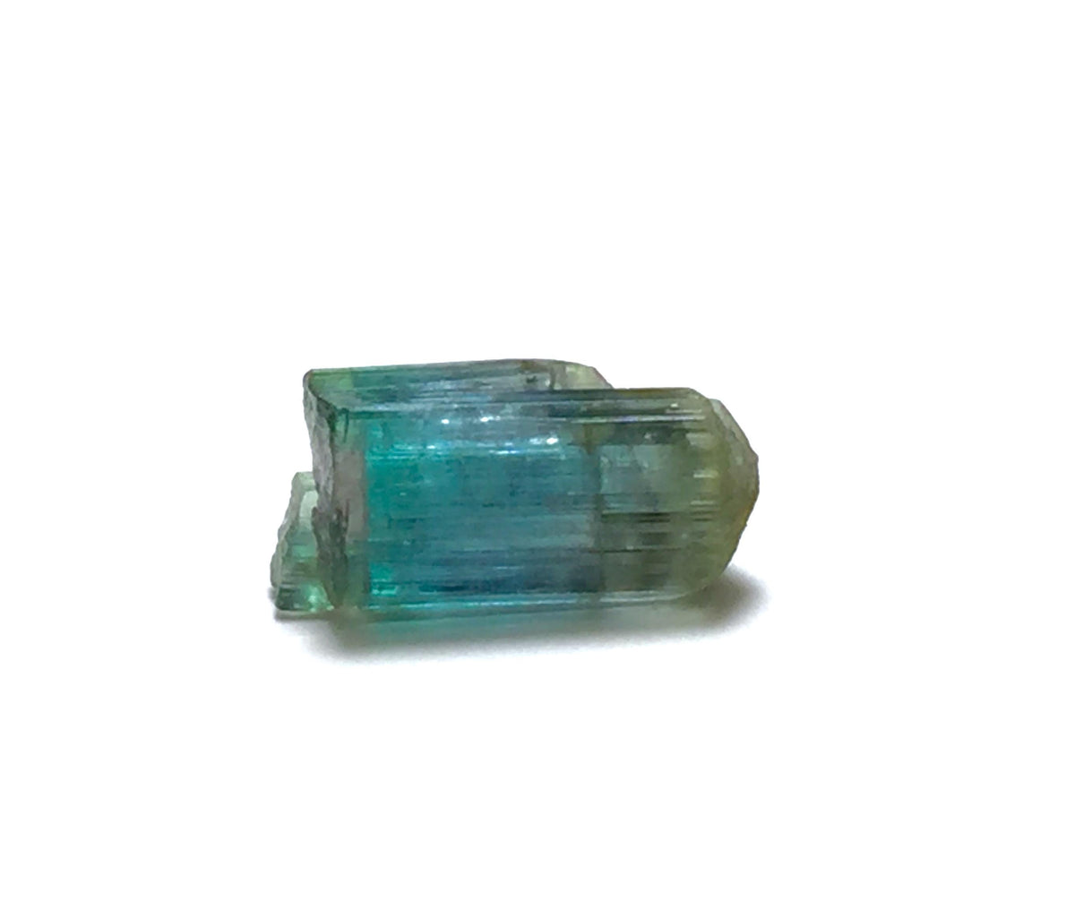 5.7 Carat Natural Bi-Color Tourmaline Crystal - Terminated Specimen from Peche Mine, Afghanistan