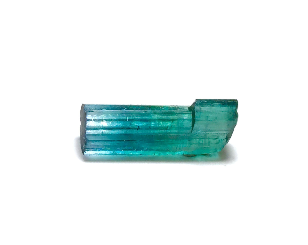 6.3 Carat Natural Bi-Color Tourmaline Crystal - Teal & Indicolite Blue Specimen from Peche Mine, Afghanistan