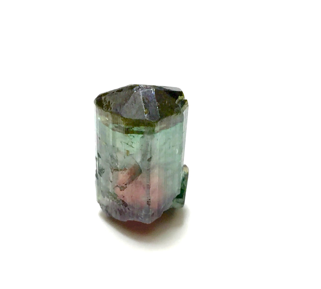 Bi-Color Tourmaline Crystal – Peche Mine, Afghanistan – Natural Diamond-Cut Terminated Specimen