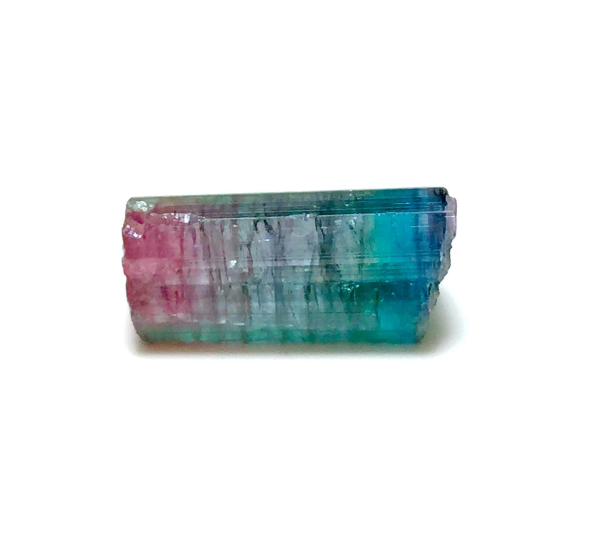 Multi-Color Rainbow Tourmaline – Peche Mine, Afghanistan – Natural Zoned Terminated Pendant-Size Crystal