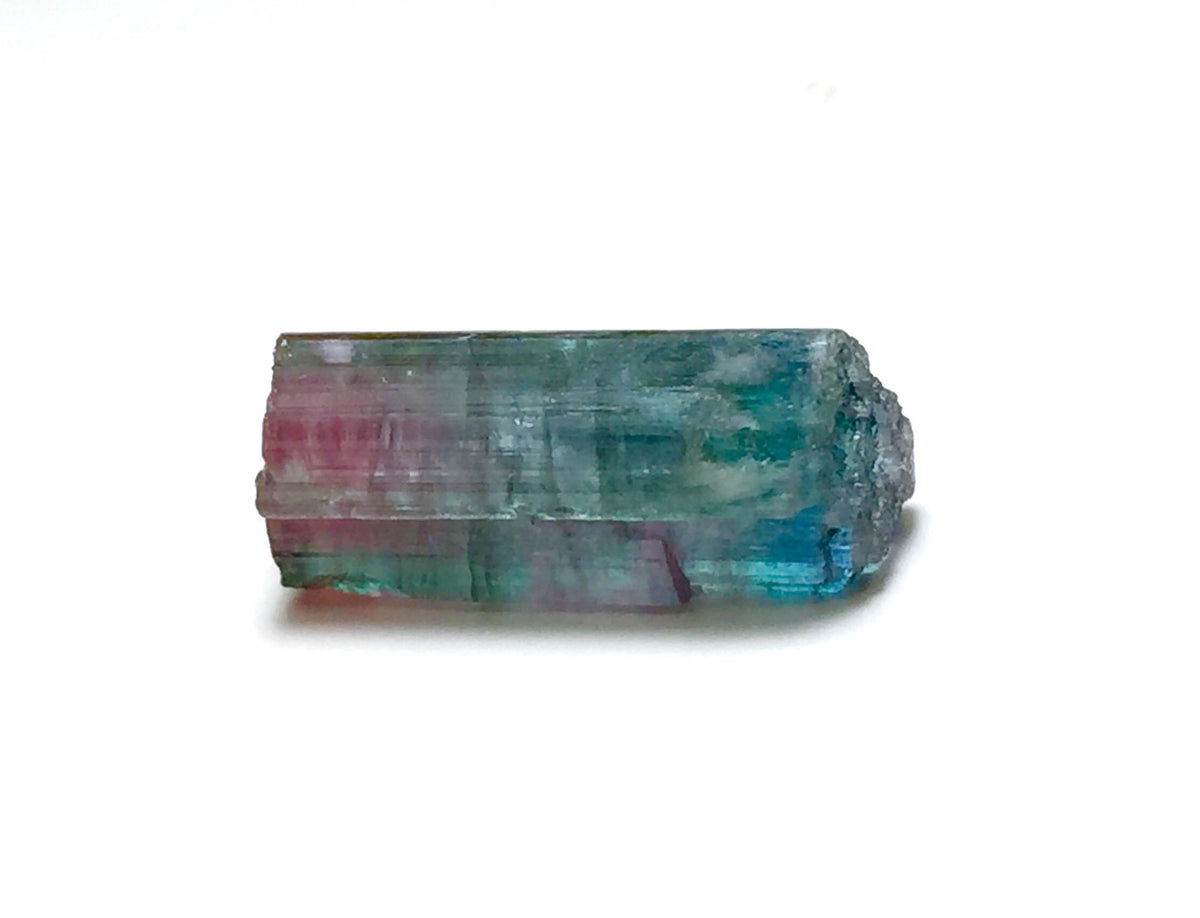 Multi-Color Rainbow Tourmaline – Peche Mine, Afghanistan – Natural Zoned Terminated Pendant-Size Crystal