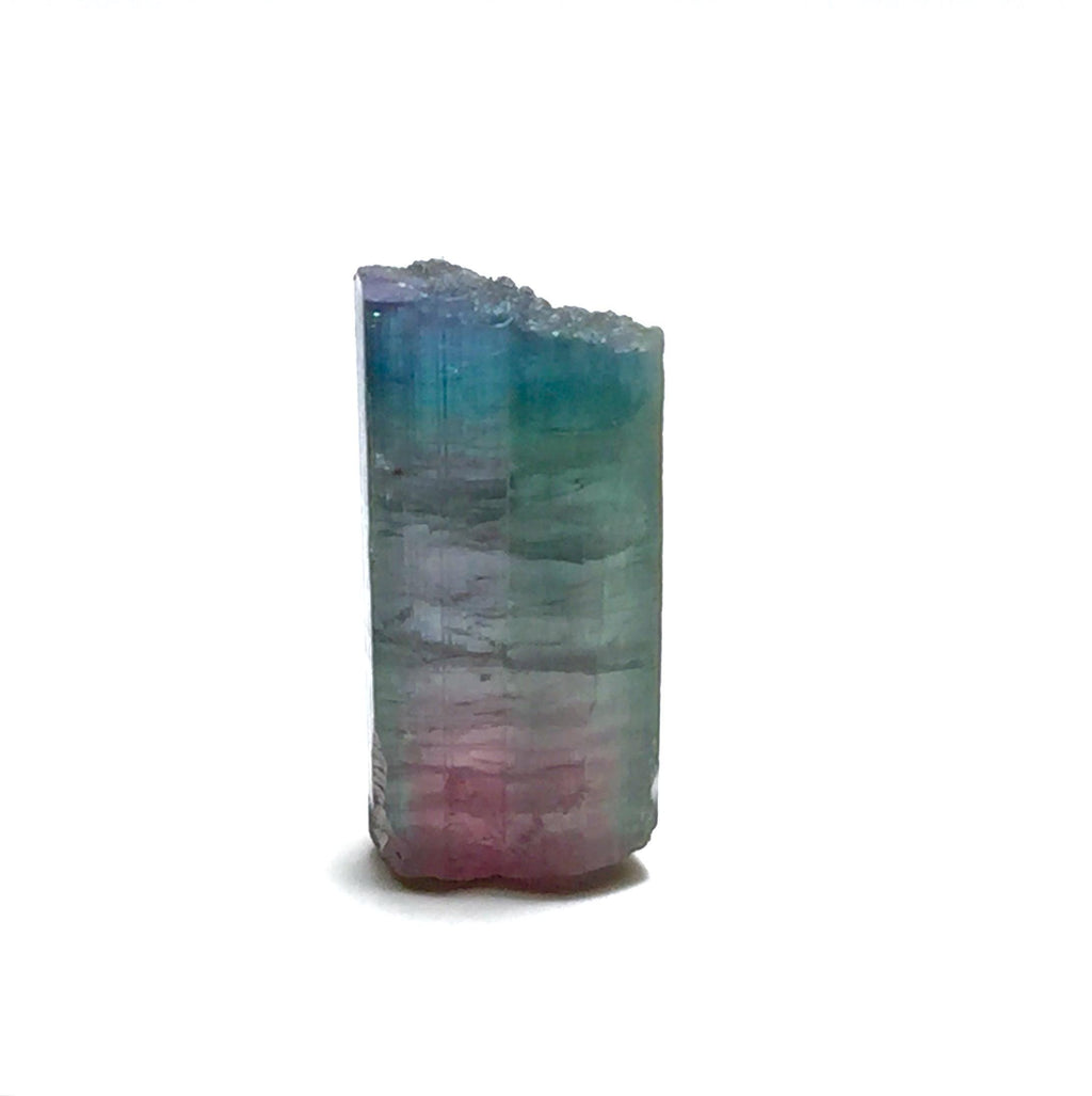 Multi-Color Rainbow Tourmaline – Peche Mine, Afghanistan – Natural Zoned Terminated Pendant-Size Crystal