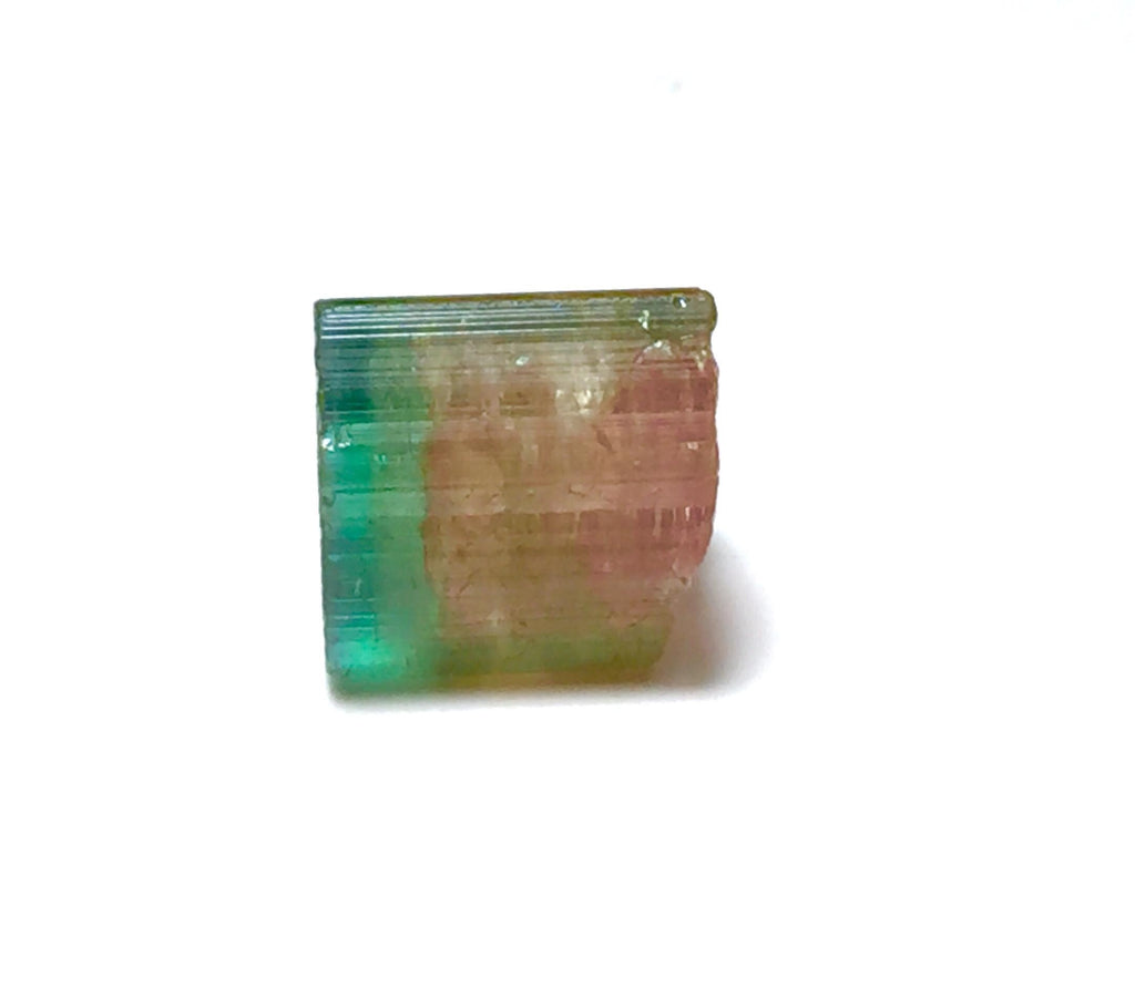 13.2 Carat Bi-Color Watermelon Tourmaline Crystal - Natural Specimen from Peche Mine