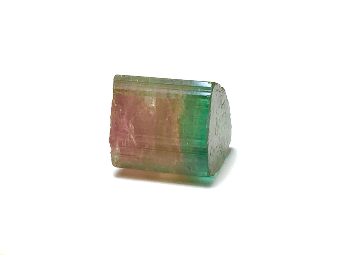 13.2 Carat Bi-Color Watermelon Tourmaline Crystal - Natural Specimen from Peche Mine