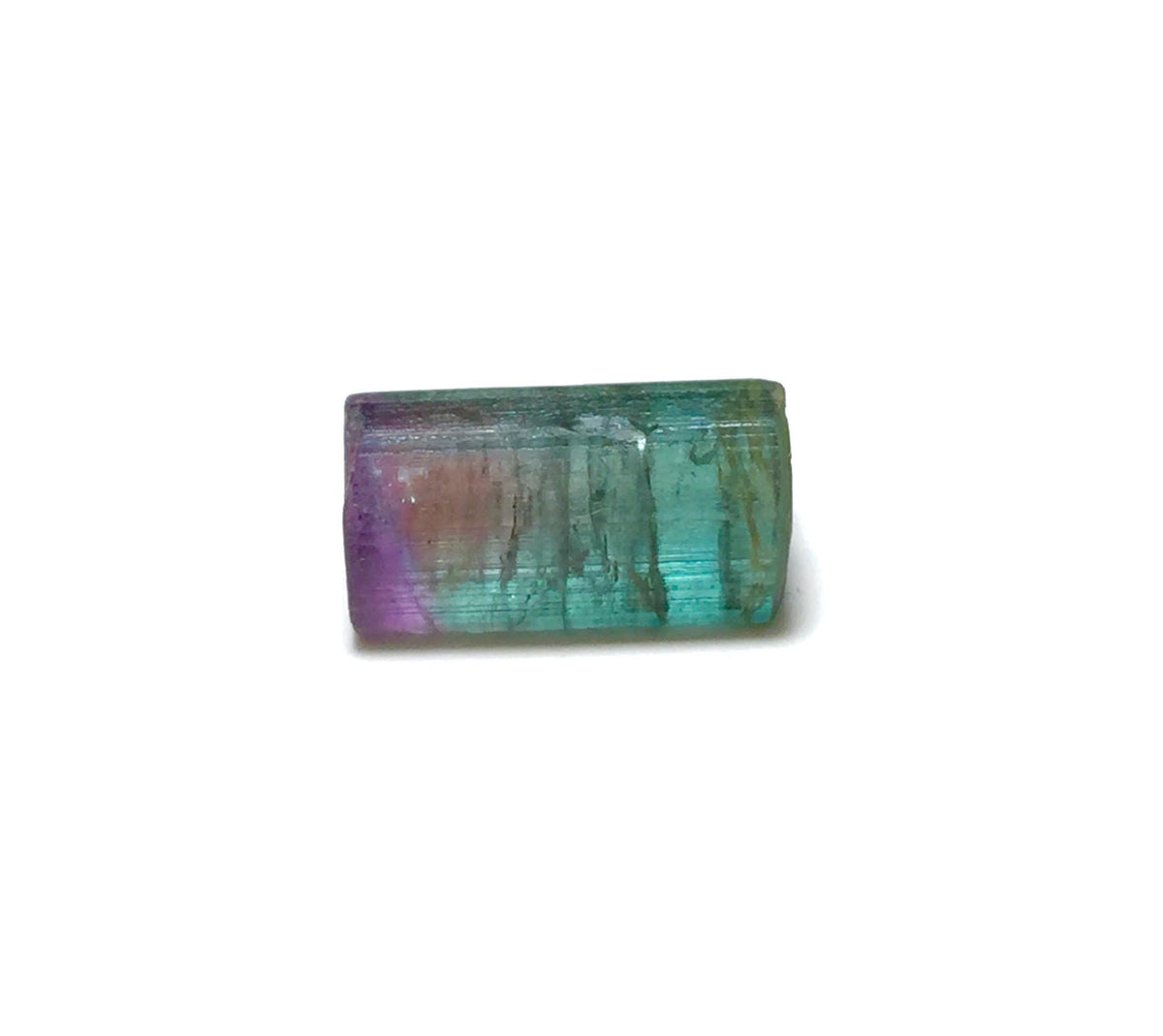 Tri-Color Watermelon Tourmaline Crystal - Purple & Green Terminated Specimen - Peche Mine, Afghanistan