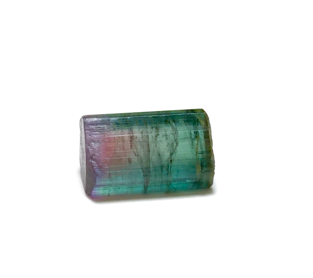 Tri-Color Watermelon Tourmaline Crystal - Purple & Green Terminated Specimen - Peche Mine, Afghanistan