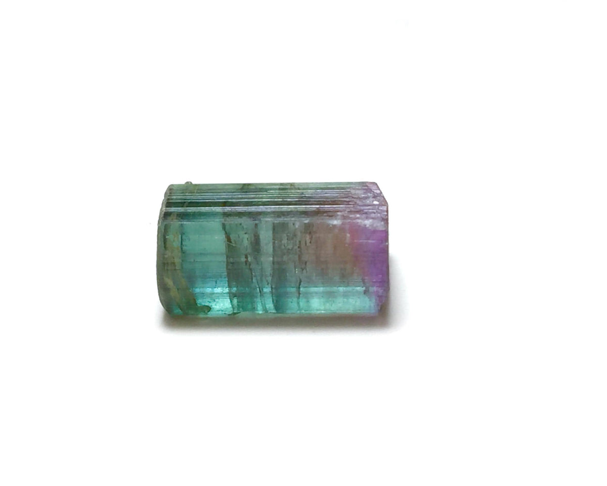 Tri-Color Watermelon Tourmaline Crystal - Purple & Green Terminated Specimen - Peche Mine, Afghanistan