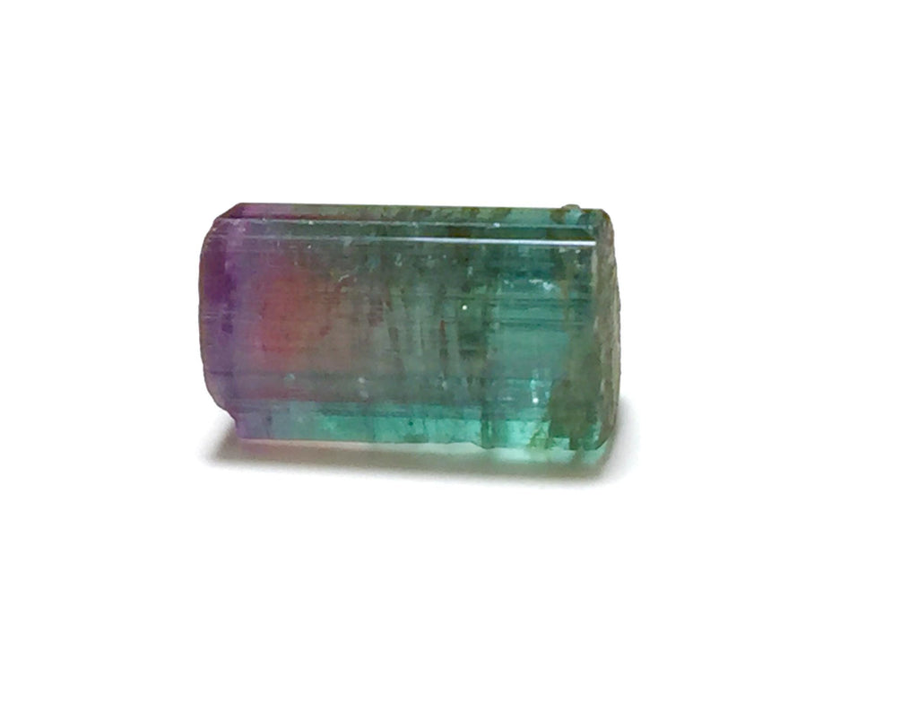 Tri-Color Watermelon Tourmaline Crystal - Purple & Green Terminated Specimen - Peche Mine, Afghanistan