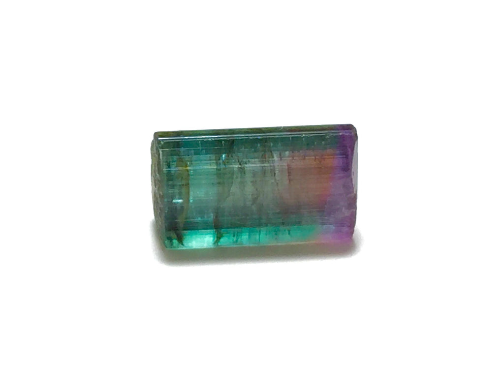 Tri-Color Watermelon Tourmaline Crystal - Purple & Green Terminated Specimen - Peche Mine, Afghanistan